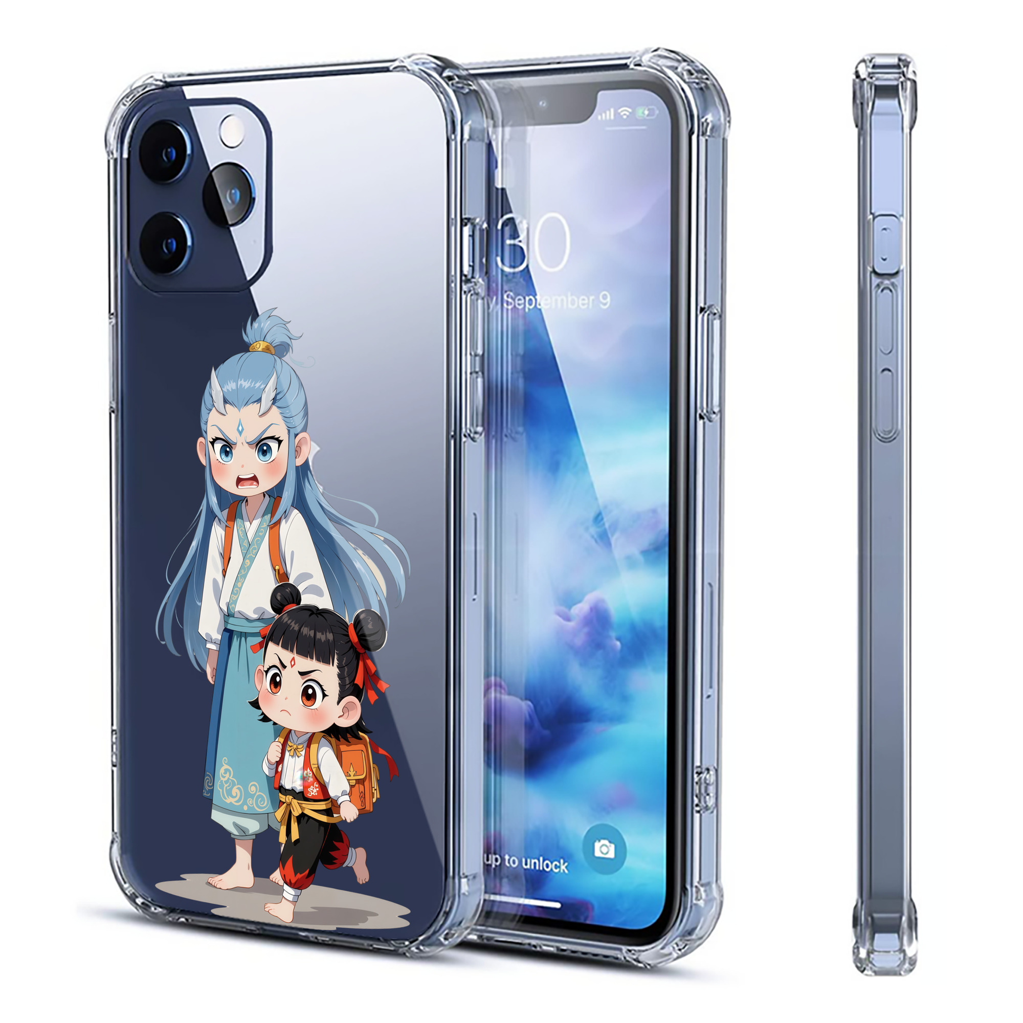 （画像用） Ne Zha 2 ナタ 魔童の大暴れ 【iPhone 12シリーズ対応】透明スマホケース（クリアソフトケース）